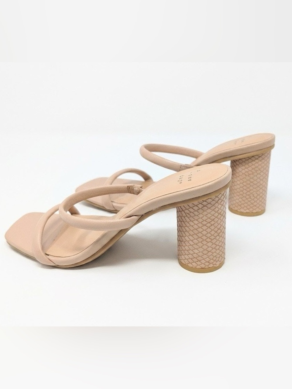 Nude Block Heel Sandals